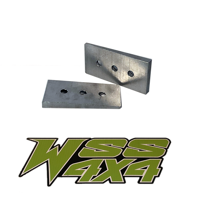 Leaf Spring Degree Shims - Dodge 3 Hole - Aluminum 3x6" - 4°
