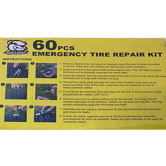 BullDog 60 Piece Emergency Tire Repair Kit