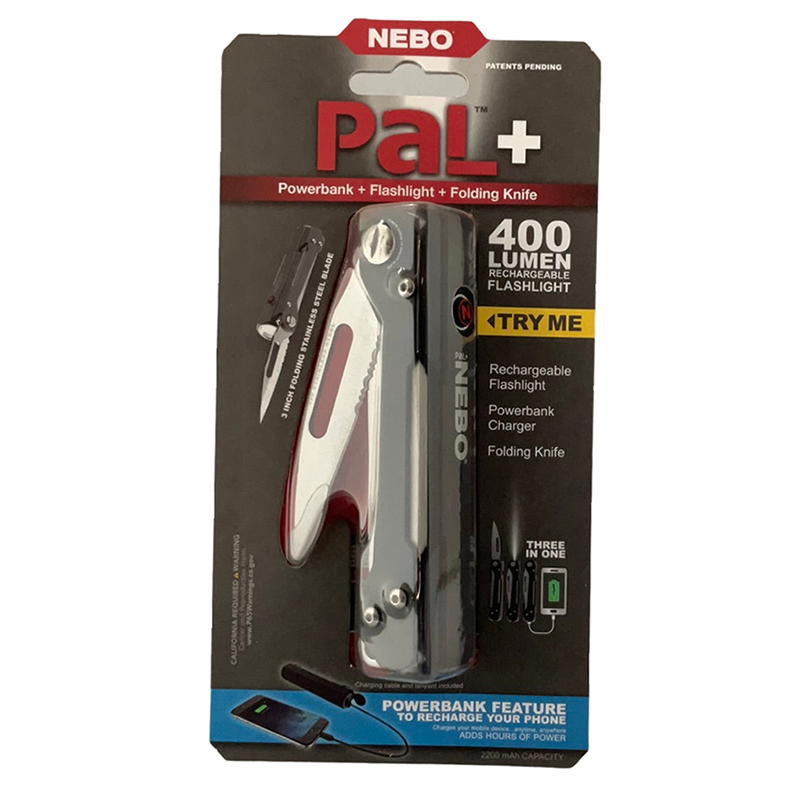 Nebo Pal + Powerbank + Flashlight + Folding Knife