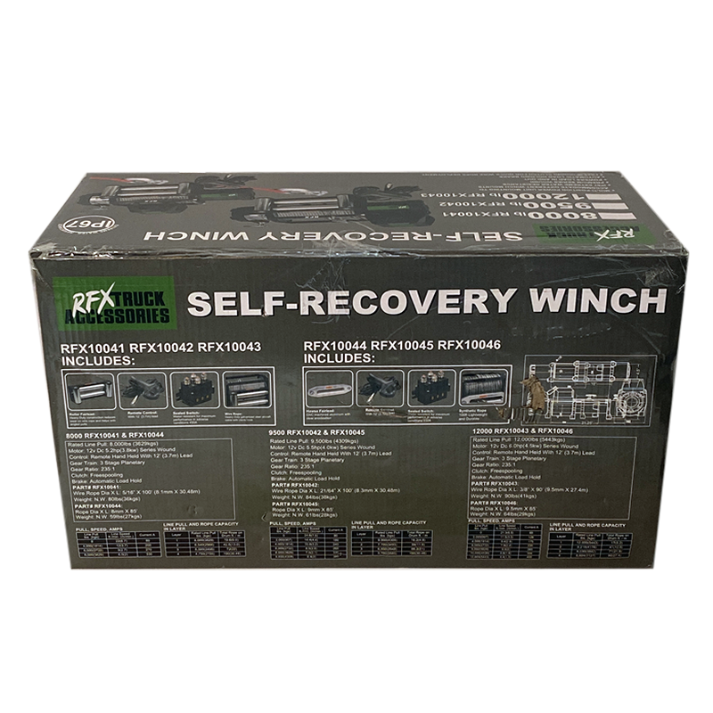 RFX 9500lb Self-Recovery Winch (Synthetic Rope)